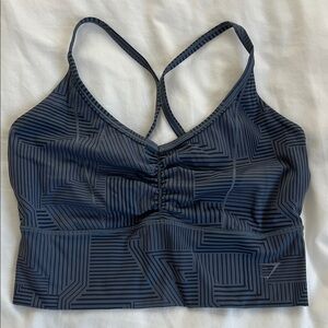 Gymshark Navy Geometric Sports Bra